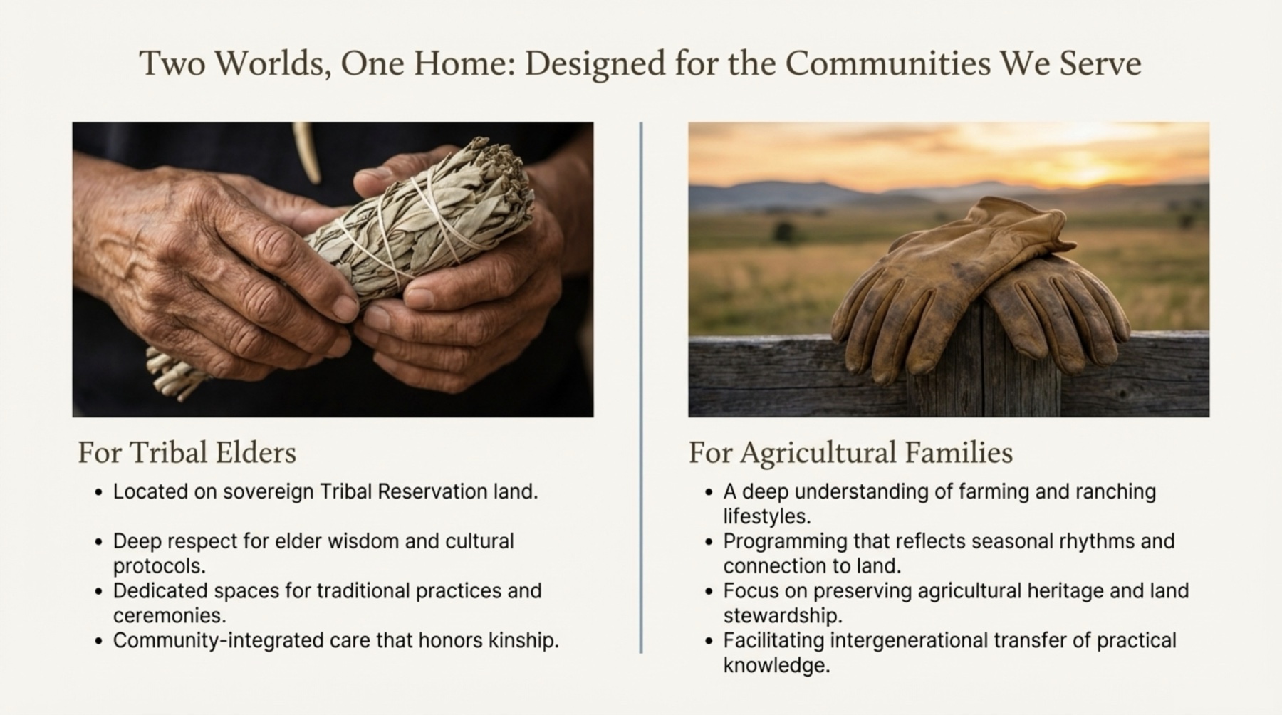 Pitch slide: who the community serves